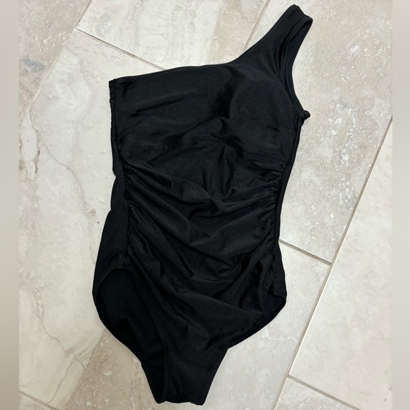 ALBION Black ICON One shoulder One Piece Swim Suit Size M - Picture 3 of 10